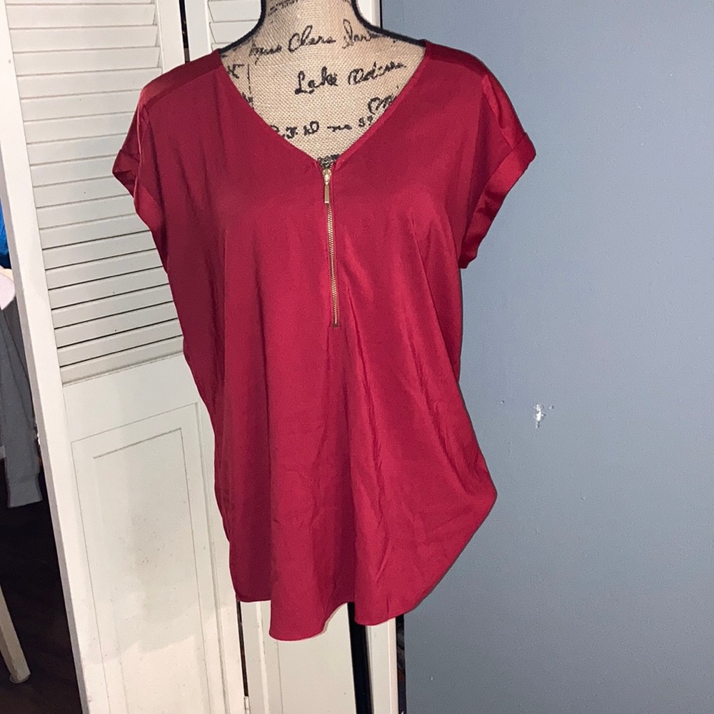 Express red blouse